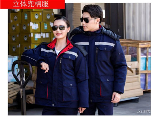 立体兜棉服藏青6172